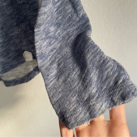 Vince steel blue gray half button down hoodie sweatshirt - Picture 6 of 9